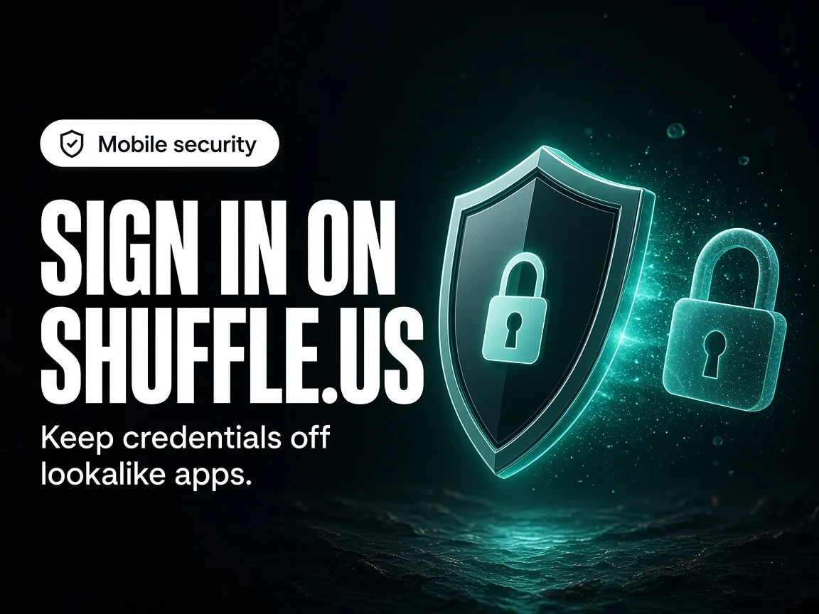 Check the Shuffle.us domain before signing in on mobile