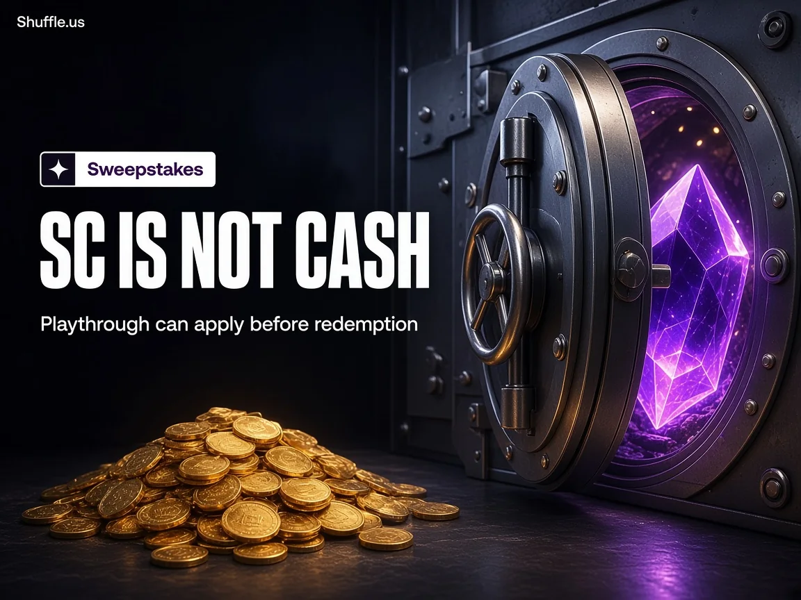 Shuffle Cash is sweepstakes play, not instantly redeemable cash