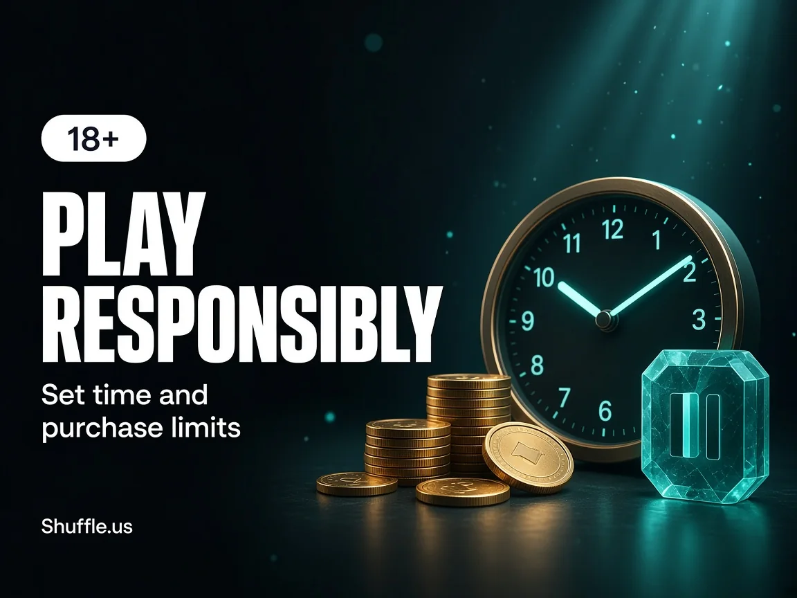 Clock and limit illustration for responsible social gameplay