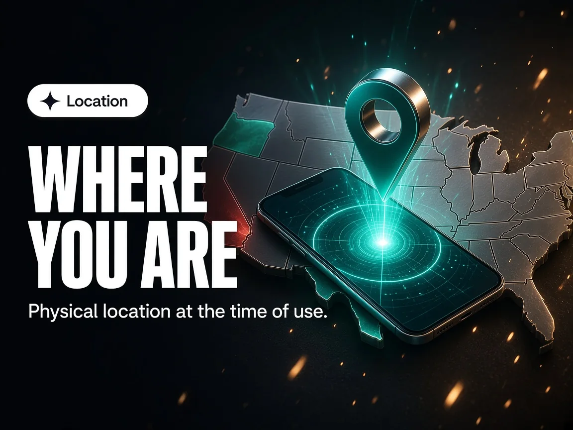 Geolocation pin showing physical location checks on Shuffle.us