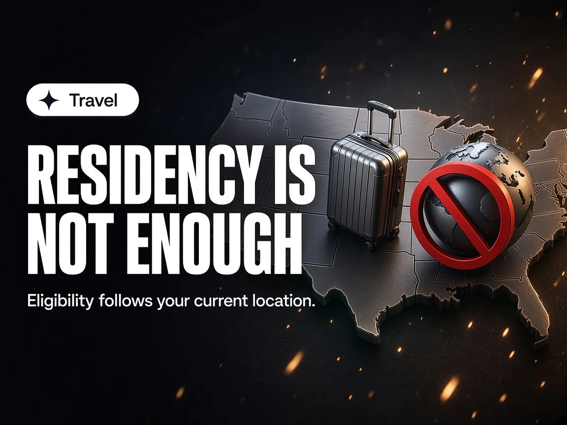 Residency is not enough; physical location at the time of use matters