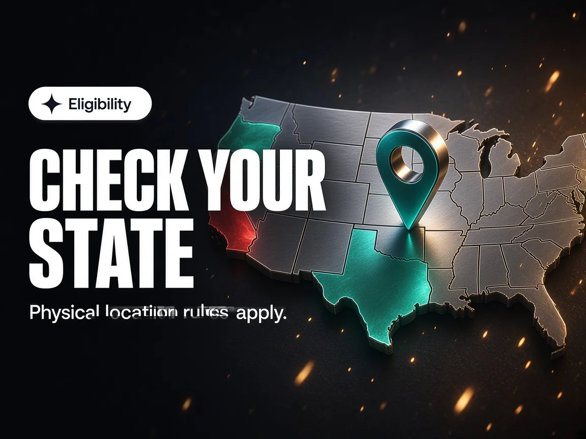 US map illustration for Shuffle.us state eligibility